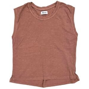 Rowan Women's Savannah Slub Cotton Muscle Tank Top Shirt in Sandstone